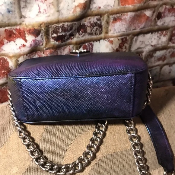 Guess Multi Colorful Metallic Leather Chained Crossbody Bag - Picture 8 of 16